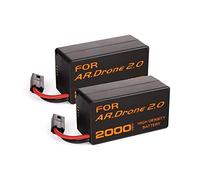 Eleoption Batterie Rechargeable 2000 mAh 11,1 V en Lithium-ION Polymer pour Parrot AR.Drone 2.0 Quadricoptère télécommandé (2 pcs)