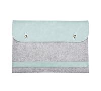 Eleoption Housse de protection en feutre et cuir pour ordinateur portable - Double couche - Convient également pour souris iPad mini Air iPhone (Macbook Air 11,6", vert)