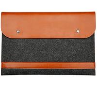 Eleoption Housse de protection en feutre et cuir pour ordinateur portable MacBook Air / MacBook Pro / Pro Retina 13,3" Marron