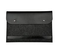 Eleoption Housse de protection en feutre et cuir pour ordinateur portable MacBook - Double couche - Convient également pour souris, iPad mini Air, iPhone (Macbook Air/Macbook Pro&Pro Retina 13,3", noir)