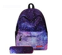 Eleoption Personnalité Sac bandoulière créatif Sac à bandoulière imprimé pour dessin animé École scolaire pour adolescents Sac à dos avec sac à crayons, réduction du fardeau ultraléger, sac à dos en