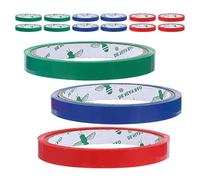 ELEOUTI 15 rouleaux Ruban Adhésif pour Scelleur de Sacs Multicolores Rouge Bleu Vert Ruban Étanchéité Épais pour Emballage et Liaison Sacs Fruits Compatible Machine Emballage Supermarché