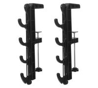 ELEOUTI 2 Pièces 11,2 Pouces Support de Rangement pour Canne à Pêche à | ABS et Métal, Structure Simple Couche, pour Bateau et Camion, Rails et Mains Courantes