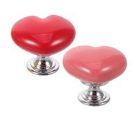 ELEOUTI 2 Pièces Cache du Bouton D'allumage en Alliage Résistant pour Voiture, Protection les Rayures et Touches Accidentelles, Design de Cœur pour Amélioration Intérieure