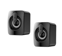 ELEOUTI 2 Pièces Haut-Parleur USB Portable Noir 50mm Double Haut-parleurs Système D'amélioration des Basses et Câble de 1,3 Mètre pour Bureau et Maison
