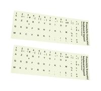 ELEOUTI 2pcs Autocollants Lumineux pour Clavier Français Azerty en PVC Universels, Installation Facile, Protection Stylée pour Clavier D'ordinateur Portable Bureau