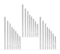 ELEOUTI 32 Pièces Tubes de Carillon Éolien en Aluminium Argenté Robustes pour Projets D'artisanat en Intérieur, Fournitures pour Carillons D'extérieur et Développement des Compétences