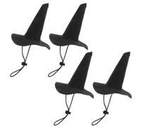 ELEOUTI 4 Pièces Chapeau de Magicien pour Animaux Halloween, Noir en Polyester