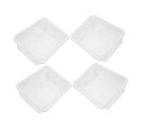 ELEOUTI 4 Pièces Plateau Plastique pour Laboratoire Bac de Réactifs Antifuite Résistant Aux Acides et Bases Plateau Expérimental Polyvalent pour Enseignement et Recherche