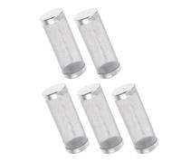 ELEOUTI 5 Pièces Filtre pour Aquarium en Acier Inoxydable Cylindrique Maille Fine, Protection des Alevins et Crevettes, Compatible Universellement et Facile à Entretenir