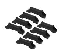 ELEOUTI 8 Pièces Patin de Glissière pour Chaise de Bureau et Fauteuil de Loisirs en PP Noir, Design Ergonomique pour Confort Amélioré et Installation Facile