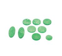 ELEOUTI 9 Pièces Coussinets en Pierre Malaisienne Couleur Verte Jeu de 9 Forme Ovale et Grand Cercle, Installation Facile et Toucher Confortable pour Saxophone Ténor et Alto