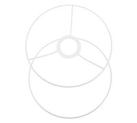 ELEOUTI Armature D'abat-jour Ronde en Fer Blanc Anneau Solide E27, Construction Robuste pour Éclairage Intérieur et Projets DIY