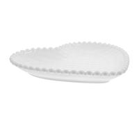 ELEOUTI Assiette en Céramique de Cœur, Plateau de Service Chic et Unique, Compatible Lave-vaisselle, pour Fruits et Desserts Réutilisable