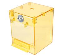 ELEOUTI Bain Suspendu pour Oiseaux en Acrylique Transparent, Accessoire pour Cage à Perroquet et Perruche, Nettoie Les Plumage Efficacement, pour Oiseaux Domestiques