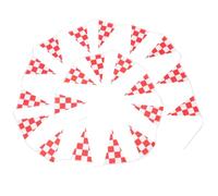 ELEOUTI Banderole de Drapeaux de Course en Tissu Polyester, 20 Fanions Triangulaires Chic et Pratiques, Environ 7m, pour Décoration de Fête à Thème ou Photographie de Produit
