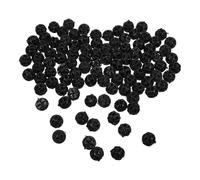 ELEOUTI Boules de Filtration Biologiques Augmente la Solubilité de L'oxygène 100 pour Aquarium Noir en Plastique et Coton Réduit la Mortalité des Poissons