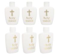 ELEOUTI Bouteilles d'eau Bénite Bouteilles Vides Étanches 60 ML Lot de 6 en Plastique pour Exorcisme et Cérémonies Religieuses, Accessoires Décoratifs pour Église