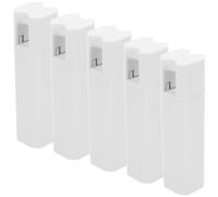 ELEOUTI Bouton de Store, Tirette à Rideau, Lot de 5, Plastique et Fer, Poignée Carrée, Blanc, pour Cordon de Store Vénitien et Rideau