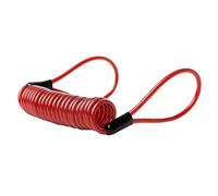 ELEOUTI Câble Antivol de Disque Rouge pour Vélo et Scooter Double Boucle en Plastique, Rappel de Verrouillage pour Éviter D'endommager Le Frein à Disque