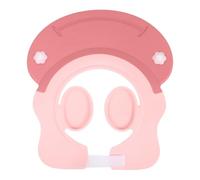 ELEOUTI Casquette de Bain des Oreilles en Tpe Rose pour Bébé Imperméable Empêche le D'entrer Yeux pour Coiffure et Coupe de Cheveux