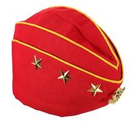 ELEOUTI Chapeau de Capitaine Russe Rouge Décoratif en Tissu, Portable et Polyvalent, pour Spectacles de Danse et Fêtes de Festival en Costume Bateau