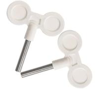 ELEOUTI Clés de Remontage en Métal Blanc pour Boîte à Musique, Lot de 2 Pièces, Accessoires de Réparation et Remplacement pour Restaurer ou Créer Votre Boîte à Musique