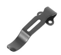 ELEOUTI Clip de Poche Portable en Acier Inoxydable Noir Vis de Fixation, Accessoire Pratique pour Couteaux Pliants pour Randonnée et Alpinisme