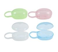 ELEOUTI Coffret de Rangement pour Tétine 4pcs en Pp Portable, Facile à Nettoyer et Sûr, pour Voyage et Maison, Accessoire Naissance Pratique pour Bébé Couleur Aléatoire