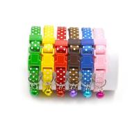 ELEOUTI Collier à Clochette en PP pour Petit Chien et Chiot Bleu Léger avec Longueur Ajustable et Grelot pour Animaux de Compagnie