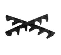 ELEOUTI Connecteur pour Chaise Longue Extérieur en Plastique Noir, Boucle à 5 Dents 5 Positions Réglables, Support Résistant pour Pelouse et Activités en Plein Air, Lot de 2 Pièces