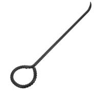 ELEOUTI Crochet de Couvercle de Regard Noir en Barre D'acier Déformé Outil de Levage Manuel Robuste pour Ouverture Facile des Regards D'égout