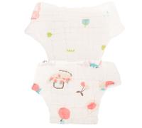 ELEOUTI Culottes D'apprentissage en Coton Pur pour Bébé Fille, Absorbantes et Lavables, 2 Pièces, Adaptées la Marche les Sorties Style Aléatoire