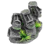 ELEOUTI Décor Moai pour Aquarium en Résine Pratique et Léger, Ornement pour Aquarium Poisson, pour Décoration de Table et Toutes Occasions