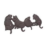 ELEOUTI Décoratif et Noir en Mural Rustique Porte Style Fer Porte-manteau Américain Pratique pour ou Paquet et Parapluies Café Arrière