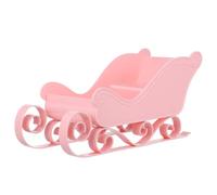 ELEOUTI Décoration de Traîneau de Fête en Plastique Rose Léger Bords Lisses, pour Décoration de Table de Noël en Intérieur et Bureaux D'hôtels ou Boutiques