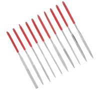 ELEOUTI Ensemble de Limes Aiguilles pour Métal 10 Pièces Poignée Confortable en Caoutchouc et Finition Plaquée pour Polissage Précis en Bricolage et Métallurgie