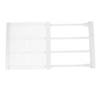 ELEOUTI Étagère Extensible à Tension pour Armoire Blanche en Plastique et Acier Carbone, Organisateur de Dressing Réglable pour Vêtements et Pulls, pour Étagères de Salle de Bain