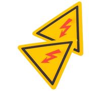 ELEOUTI Étiquettes D'avertissement Haute Tension Triangulaires 45mm Résistantes à L'huile en Pc, Autocollants Électriques 2pcs Faciles à Installer pour Sécurité Électrique