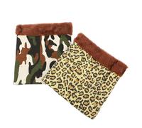 ELEOUTI Gigoteuse Polaire pour Petits Animaux 2 Pièces en Peluche Tricotée Chaude et Cachette Nid Douillet pour Hamster et Cochon d'Inde sur Canapé Plusieurs Styles