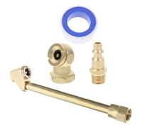ELEOUTI Kit Accessoires Compresseur à /4 Npt Résistant la Chaleur la Corrosion 1 Set Embout Air en Laiton pour Valves de Pneus Motos et Bus