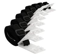 ELEOUTI Kit D'accessoires Solide et Facile à Installer 24 Plaques de Fixation en PVC et Polyester pour Enrouleur de Couverture Solaire de Piscine