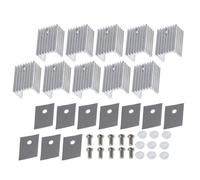 ELEOUTI Kit de 10 Dissipateurs Thermiques en Aluminium Isolant To-220 pour Protection de Puce, Haute Performance, Montage Facile pour Transistor et Régulateur de Tension