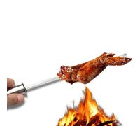ELEOUTI Lot de 10 Brochettes de Barbecue en Acier Inoxydable avec Poignée Résistante la Chaleur, Faciles à Utiliser, pour Camping et Légumes ou Fruits de Mer