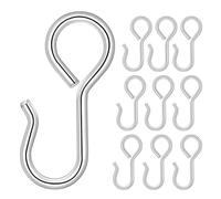 ELEOUTI Lot de 10 Crochets Métalliques en Fer 23mm pour Housse de Siège Auto Argenté, Résistants la Déformation, pour Taxi et Voiture d'affaires