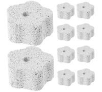 ELEOUTI Lot de 10 Pierres Volcaniques à Ronger pour Hamster et Petits Animaux, Forme Fleur, Robustes et Favorisant Le Bien-être Dentaire pour Usage Quotidien