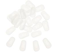 ELEOUTI Lot de 12 Paires de Plaquettes Nasales Antidérapantes en Silicone Blanc, Coussinets Souples de 17x9 Mm pour Lunettes, Accessoires Confortables pour Montures, Protège-nez Usage