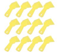 ELEOUTI Lot de 12 Spatules à Enduit D'angle Intérieur en Plastique Jaune Poignée Confortable, Outils Faciles à Ranger pour Cloisons Sèches Épaissies