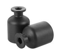 ELEOUTI Lot de 2 Bouteilles en Verre Noir 100ml pour Aromathérapie et Parfum D'ambiance, Design Élégant et Polyvalent pour Maison et Salle de Bain