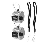ELEOUTI Lot de 2 Compteurs Manuels Mécaniques en Métal Argenté Comptage Précis et Fonctionnement sans Pile pour Événements Sportifs et Expositions